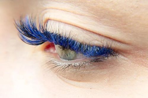 Blue Eyelash Extensions