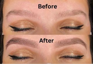 Eyebrow Tinting Before and After Pictures