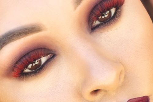 Red Eyelash Extensions